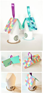 Bird House Crafts For Kids Cute Birdhouse Paper Tube Craft Bird Crafts Birdhouse Craft Preschool Crafts
