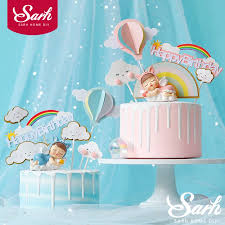 Diaper showers, in fact, are growing in popularity as an alternative to the traditional baby shower. Hairball Clouds Rainbow Cake Topper Unicorn Angel Decorations For Baby Shower Boy Girl Birthday Party Baking Supplies Love Gifts Cake Decorating Supplies Aliexpress