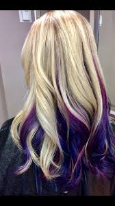 Peekaboo Highlights Blonde Hair Pink Streaks Purple Streaks Blue Streaks Mermaid Hair Unicorn Ha Blonde Hair With Highlights Hair Color Blue Hair Color Streaks