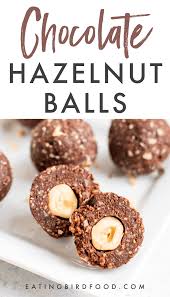 Hazelnut Chocolate Balls Copycat Ferrero Rocher Eating Bird Food Recipe Hazelnut Recipes Chocolate Hazelnut Healthy Sweets