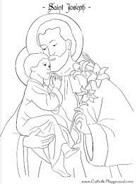 Saint Joseph Coloring Page Chek Month For Sheet And Reipe Saint Coloring St Josephs Day Catholic Coloring