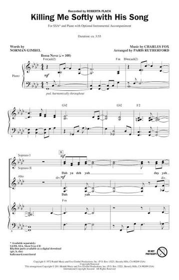 Killing Me Softly With His Song (Roberta Flack) » Sheet Music for Women's  Choir
