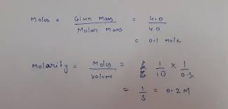 Then you would add enough more water to reach the 500 ml mark. Massa Molar Naoh