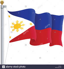 Waving Philippines Flag Isolated On A White Background Vector Stock Vector Image Art Alamy