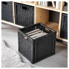 Branas Dark Grey Basket 32x34x32 Cm Ikea Ikea Storage Baskets Kallax Kallax Shelf