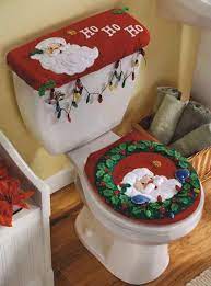 Juego De Bano De Fieltro Buscar Con Google Christmas Bathroom Decor Christmas Bathroom Felt Christmas