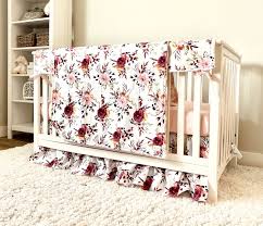 With pink as your nursery's primary color, there are a lot of choices and options. Floral Crib Bedding Set For Baby Girl Nursery Burgundy And Etsy Baby Girl Bedding Sets Baby Room Decor Floral Crib Bedding