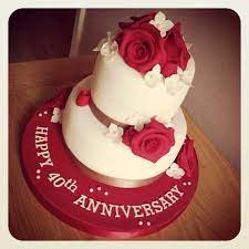 Perfect Ruby Wedding Anniversary Cake 40th Wedding Anniversary Cake Wedding Anniversary Cakes 40th Anniversary Cakes