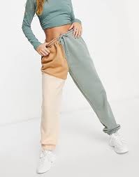 Entspricht die 90er style frauen dem level and qualität, die ich als kunde in dieser preiskategorie haben möchte? Missguided Salbeigrune Jogginghose Im 90er Style Mit Farbblock Muster Asos
