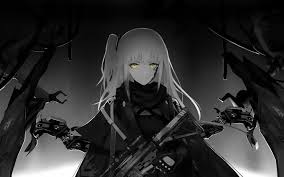 Black And White Anime Characters Wallpaper Pin On Girls Frontline