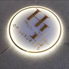 Round LED Neon Acrylic Light LED Round Business Sign Neon ...