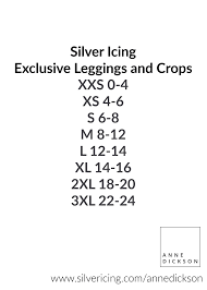 Silver Icing Sizing Chart In 2019 Silver Icing Stylish