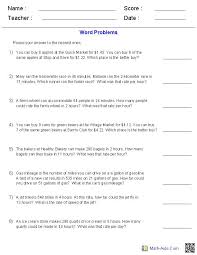 6th Grade Math Word Problems Worksheets In 2020 Word Problem Worksheets Math Word Problems Word Problems
