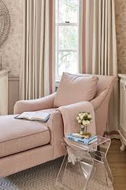 Girl S Room With Blush Chaise Lounge Chair And Soft Blush Wall Covering By Ashley Gilbreath Interior D Lounge Chair Bedroom Chaise Lounge Bedroom Chaise Lounge