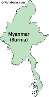 Map of myanmar area hotels: Myanmar Maps Facts World Atlas