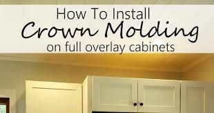 Then, measure and cut the crown molding to exact size. Diy Design Fanatic How To Install Crown Molding On Full Overlay Cabinets