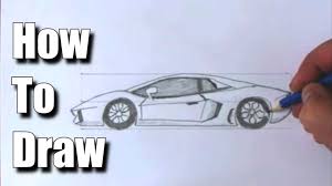 How To Draw A Sports Car Lamborghini Sports Cars Lamborghini Drawing For Kids Drawings