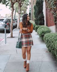 Shop Lifestyle Blogger Simply Sabrina Skirt Outfits Fall Plaid Outfits Fall Fall Skirts