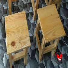 Bangku bale bale ukuran 200x100 java meuble furniture jepara. Jual Kursi Kayu Minimalis Untuk Cafe Taman Tinggi 75 Cm Bangku Pendek Kecil Kayu Jati Belanda Kuat Kokoh Dan Harga Terjangkau Online Mei 2021 Blibli