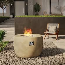 40 circular fire pit seating area ideas round patio designs 44 outdoor fire pit seating ideas photos outdoor patio. Gold Flamingo Serafina 24 H X 34 5 W Stone Propane Outdoor Fire Pit Table With Lid Reviews Wayfair