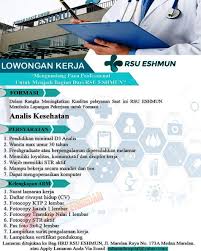 Lowongan kerja terbaru bpjs kesehatan. Lowongan Kerja Medan Januari 2021 Di Rumah Sakit Umum Eshmun Marelan Lowongan Kerja Medan Terbaru Tahun 2021