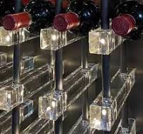 Modern Elegance Acrylic and Metal Wine Racks with LED Lighting