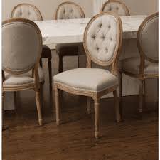 King Louis Dining Chair Round Back Brown Cotton Dining Chairs French Country Dining Chairs Fabric Dining Chairs
