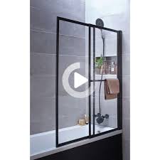 Pare Baignoire 2 Volets Pivotant Coulissant 140 X 123cm Verre Transparent Lift Atelier Du Bain In 2020 Bathroom Medicine Cabinet Transparent Storage