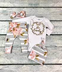 Newborn Girl Coming Home Outfit Baby Girl Isn T She Lovely Etsy Girls Coming Home Outfit Newborn Girl Outfits Baby Girl Outfits Newborn