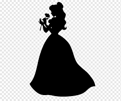 Belle Silhouette Graphy Dress Beast Rose Gold Animals Fictional Character Beauty And The Beast Png Pngwing