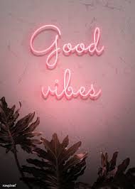 Download Premium Psd Of Neon Red Good Vibes On A Wall 894340 Photo Wall Collage Neon Wallpaper Art Collage Wall