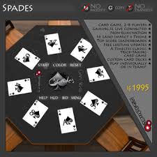 Maybe you would like to learn more about one of these? Second Life Marketplace K R Engineering Spades Card Game