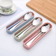 Sendok garpu korea stainless sujeo set makan spoon fork steel sus 304: Nordic Cutlery Set Sendok Garpu Sumpit Western Style Stainless Steel Np304 Blue Jakartanotebook Com