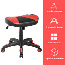 Costway Multi Use Gaming Ottoman Footstool Chair Footrest Swivel Height Adjustable Red Walmart Com Walmart Com Cartoon stool solid wood animal ottoman sofa door side footstool kids gaming.
