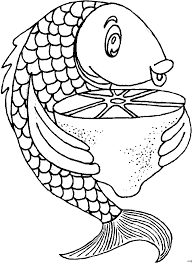 Fisch Mit Zitrone Ausmalbild Malvorlage Nahrung