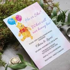 Editable Winnie the Pooh Género Revelar Invitación Pooh Oso Invitación Él o Ella  Winnie Baby Shower Abeja Género Revelar Invitación Imprimible