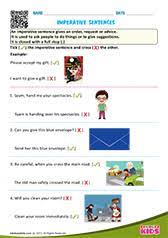 To make sure that you understand the correct answers, our answer keys offer simple explanations as well as handy tips and tricks. Imperative Sentence