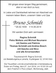 Loja online de animais de estimação zoomalia. Traueranzeigen Von Bruno Schmidt Wirtrauern