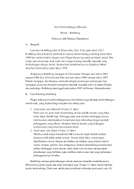 Teori perkembangan moral yang dirintis piaget ini. Pdf Teori Kohlberg Mattias Malanthon Academia Edu