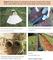 The pipe is about 1 ft underground and digging a 1ft deep trench should not take much effort or time. How To Clean Underground Gutter Drain Water Rooter Instructions
