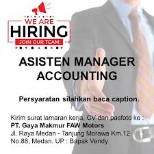 Check spelling or type a new query. Lowongan Kerja Medan Juli 2021 D3 S1 Di Pt Gaya Makmur Mobil