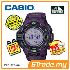 Casio Pro Trek Prg 270 6a Digital Watch Hiking Tough Solar