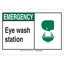 When an accident happens, safety equipment needs to be easy to find. Brady Part 119982 Emergency Eye Wash Station Sign Bradyid Com