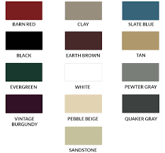 Choose Colors For Garages Barns Metal Storage Buildings