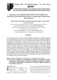 Setelah semua pertanyaan angket terpilih, klik tombol simpan. Pdf Language Learning Strategies Lls Used By Malaysian Pakistani And Italian Esl Learners Comparing To Indonesian Efl Learners English Language In Focus Elif Academia Edu