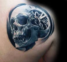 50 3d Skull Tattoo Designs For Men Cool Cranium Ink Ideas Skull Tattoo Design Tattoo Designs Men Gear Tattoo
