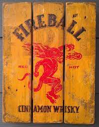 6 fireball whisky drinks to light up your weekend. Special Order For Brett Fireball Whiskey Jegermeister Etsy Fireball Whiskey Man Cave Bar Wood Pallet Signs