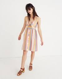 Women S Tie Front Cutout Dress In Sherbet Stripe Sale Cutout Dress Comfy Dresses Dresses