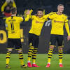 Jadon sancho and erling braut haaland each scored twice as borussia dortmund thrashed rb sancho then tapped in a third, while haaland registered his 39th goal in 39 games at club level this. 1