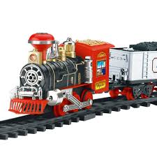 Twenty curved tracks and eight straight ones can be combined to create a large loop. Remote Control Train Set With Sound And Smoke Christmas Kids Toys Buy At A Low Prices On Joom E Commerce Platform